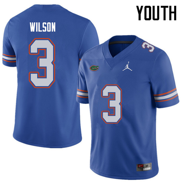 Jordan Brand Youth #3 Marco Wilson Florida Gators College Football Jerseys Sale-Royal - Click Image to Close